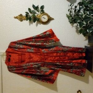 new Elegant Red Leopard Print Robe & Gown